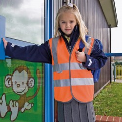 Plain high-viz vest EN1150 Class 2 approved Junior Safeguard 120 GSM